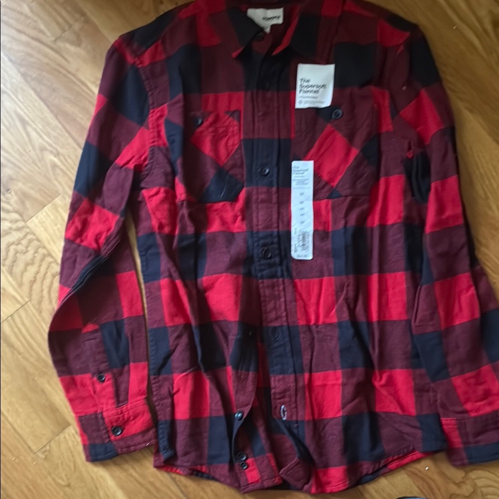 Red and Black Plaid Men's Shirt